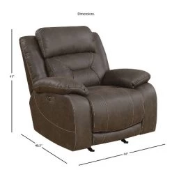 Aria Power Glider Recliner With Power Head Rest Saddle Brown - Steve Silver Co. -Baxton Studio Store GUEST f31a77b6 ab3d 4841 827a a7175acc5b07