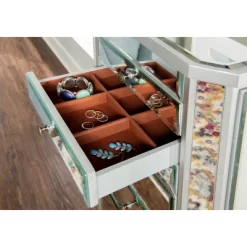 Aislin Jewelry Armoire Mirror/Silver - Powell Company -Baxton Studio Store GUEST f3344666 4728 4c00 8249 dd5b7b234c6b