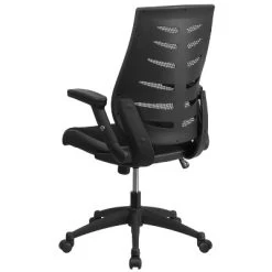 Emma And Oliver High Back Black Mesh Swivel Ergonomic Office Chair With Adjustable Flip-Up Arms -Baxton Studio Store GUEST f3caed78 a311 4711 bea5 31f41c967e55