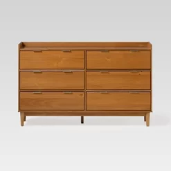 Mid-Century Modern Solid Wood 6 Drawer Double Dresser - Saracina Home -Baxton Studio Store GUEST f40a606f 0c8e 43a8 b20e 6173eadd8c07