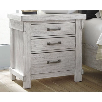 Brashland Three Drawer Nightstand White - Signature Design By Ashley 3 Brashland Three Drawer Nightstand White - Signature Design By Ashley