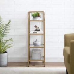 40" Aimee Short Etagere Gold - Crosley 16 40" Aimee Short Etagere Gold - Crosley -Baxton Studio Store GUEST f5e6b894 2d3a 44e1 8f22 95eaa8cb8c32
