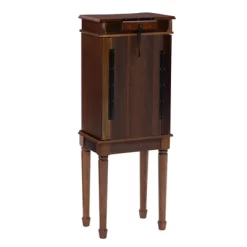 Kasey Jewelry Armoire Walnut - Powell Company -Baxton Studio Store GUEST f69db58d 90ae 4da9 acc1 26390112f442