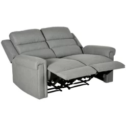 HOMCOM Modern Loveseat Recliner Sofa With Thick Sponge Padding, 2 Seater Couch Recliner Couch Manual Reclining Sofa Loveseat Couch, Gray -Baxton Studio Store GUEST f6ddf70a 25ff 4860 9f5a 155ab7475122