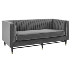 Devote Channel Tufted Performance Velvet Loveseat - Modway -Baxton Studio Store GUEST f7c46ade a3a6 4dbb 9eba 426d98d5a7c4