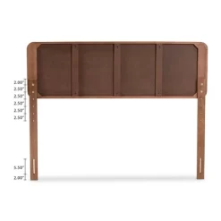 Ines Walnut Finished Wood Platform Bed - Baxton Studio