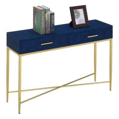 Ashley Console Table Blue/Gold - Breighton Home 4 Ashley Console Table Blue/Gold - Breighton Home - Image 2