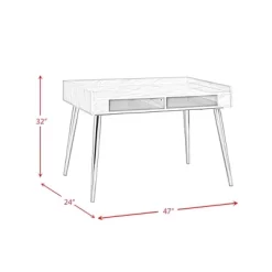 Ravyn Desk White Marble - Picket House Furnishings -Baxton Studio Store GUEST fb1256c1 27c2 4186 adfe 240ff062cb32