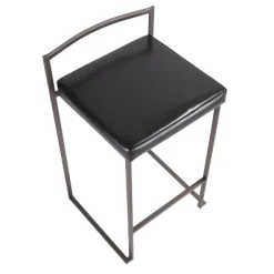 Set Of 2 26" Fuji Contemporary Stackable Counter Height Barstools Antique With Cushion 18 Set Of 2 26" Fuji Contemporary Stackable Counter Height Barstools Antique With Cushion -Baxton Studio Store GUEST fb135cce 7f57 4d17 a840 111ac8a0929c