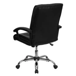 Flash Furniture Mid-Back Black LeatherSoft Swivel Manager's Office Chair With Arms -Baxton Studio Store GUEST fb3aac87 11d7 44a5 a3c0 6ca5bda0d555