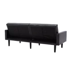 Faux Leather Futon Sofa With Arms Black - Room Essentials™ -Baxton Studio Store GUEST fc7d055a 313d 47c6 b0f0 b13d401eb9fe