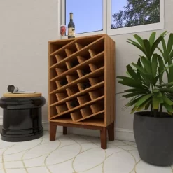 Modern Wood Wine Rack Brown - Olivia & May -Baxton Studio Store GUEST fd876caf 2ecd 4f8f b391 1927adfd9d6b