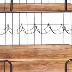 2 Shelves And Metal Frame Bar Cart With Wooden Top Black/Brown - The Urban Port -Baxton Studio Store GUEST fd8d8a02 b8a4 4a51 9599 fcc944169a2d