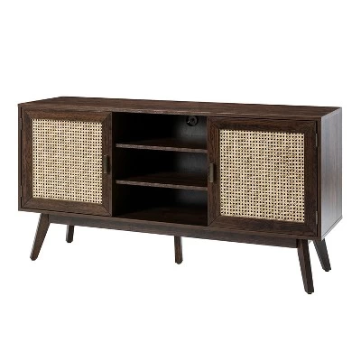 Eurotas Modern Livingroom TV Stand For TVs Up To 65" With Rattan Design | KARAT HOME 12 Eurotas Modern Livingroom TV Stand For TVs Up To 65" With Rattan Design | KARAT HOME - Image 10