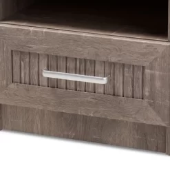 Gallia Modern And Contemporary Oak Finished 1 Drawer Nightstand Brown - Baxton Studio -Baxton Studio Store GUEST fe5c0f8e e6f1 4533 96de 396657f32968