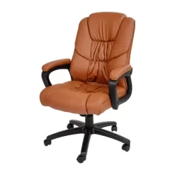 Flash Furniture Flash Fundamentals Big & Tall 400 Lb. Rated LeatherSoft Swivel Office Chair With Padded Arms -Baxton Studio Store GUEST fec73d1d 0ff7 413b 803d 02fa6ff84f25