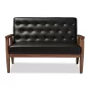 Sorrento Mid-Century Retro Modern Faux Leather Upholstered Wooden 2 Seater Loveseat - Baxton Studio 1 Sorrento Mid-Century Retro Modern Faux Leather Upholstered Wooden 2 Seater Loveseat - Baxton Studio -Baxton Studio Store GUEST fed9d7c0 5e13 4db7 9d95 c63b34dd6fc4
