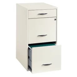 Space Solutions 3 Drawer Letter Width Vertical File Cabinet With Pencil Drawer Pearl White -Baxton Studio Store GUEST ff52e277 23ba 4810 8ac0 2d1dbfc62e62
